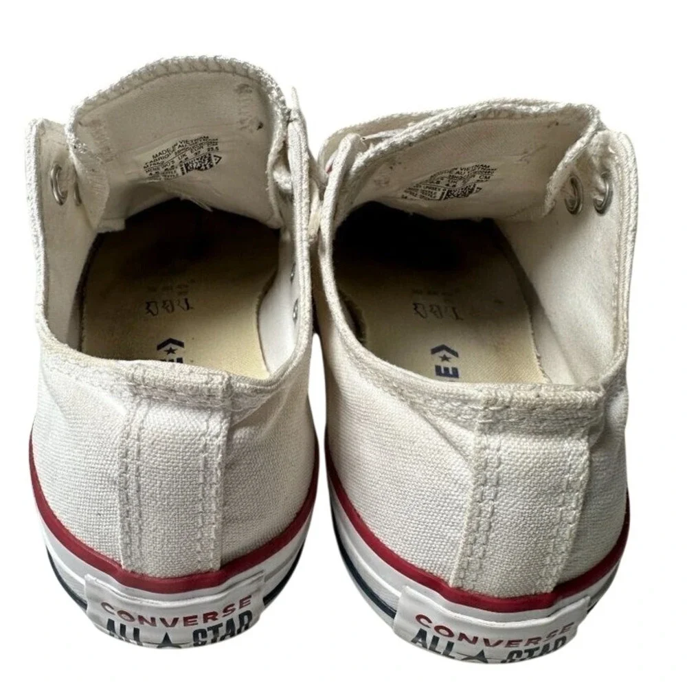 Converse Chuck Taylor All Star Low Top White Canvas Sneakers M7652 Womens 6.5‎